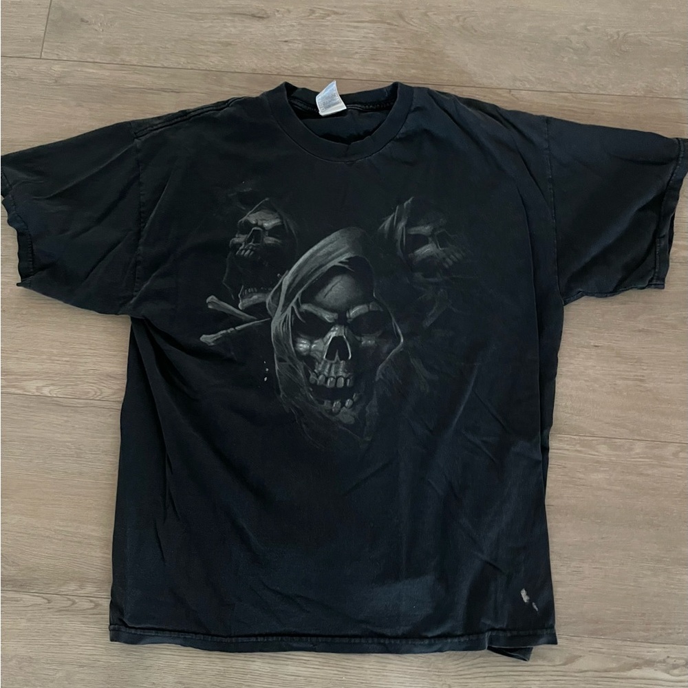 Vintage Y2K Mens Skulls Tshirt‎ XL